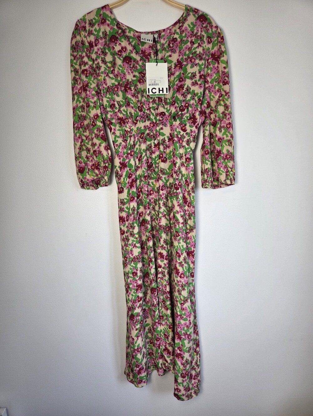 NWT Ichi Enora Floral Midi Dress - Picture 4 of 9